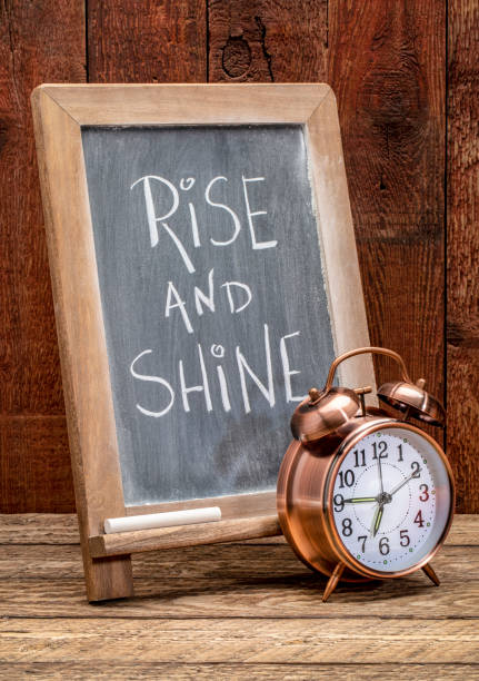 istock Rise and shine blkackboard sign 1066612632