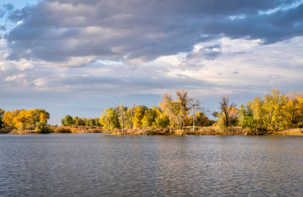 istock lake in Colorado with a dramatic sky 1066612920