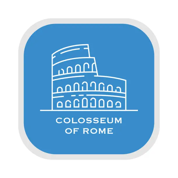 Vector illustration of Colosseum Of Rome Icon