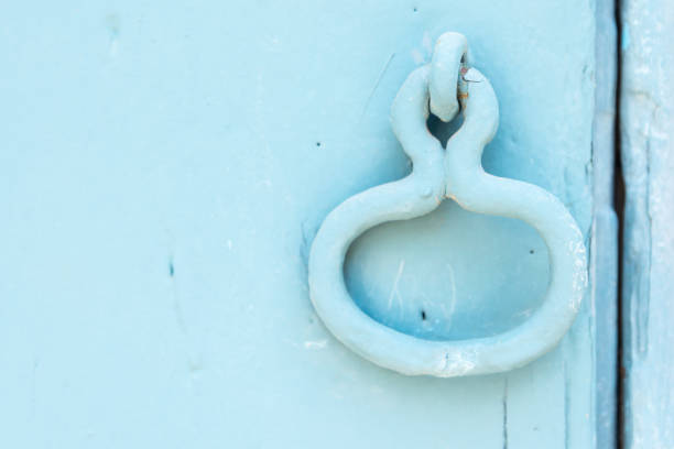 istock close up on a round door handle with decorative elements, door decoration 1066616012