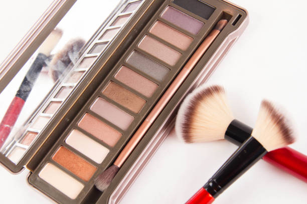 istock Set of decorative cosmetics on light colorful background 1066625518