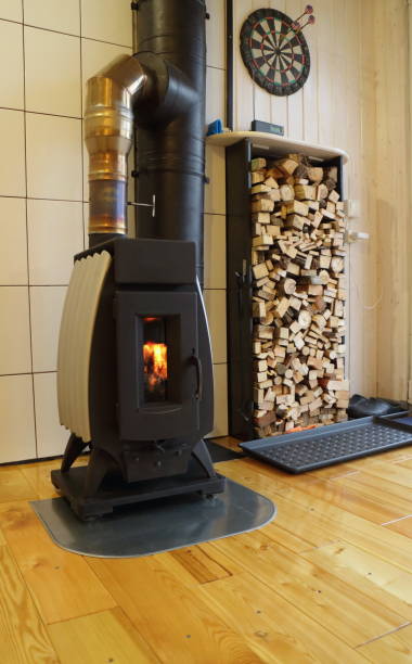 istock wood burning stove 1066633850