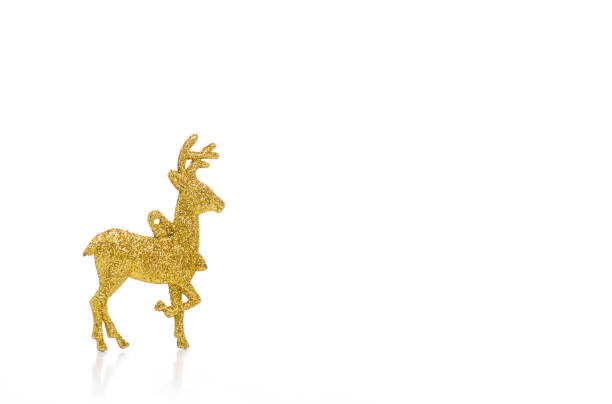 istock Christmas toy deer in hand 1066648644