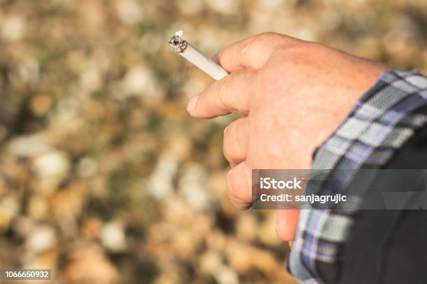 Smoking Addiction Stock Photo - Download Image Now - 55-59 Years, 65-69 Years, Abuse