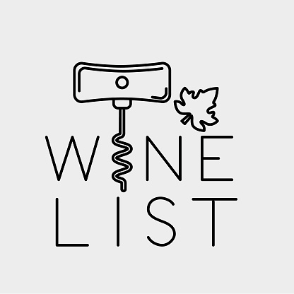 Modern wine icons in elegant black lines.