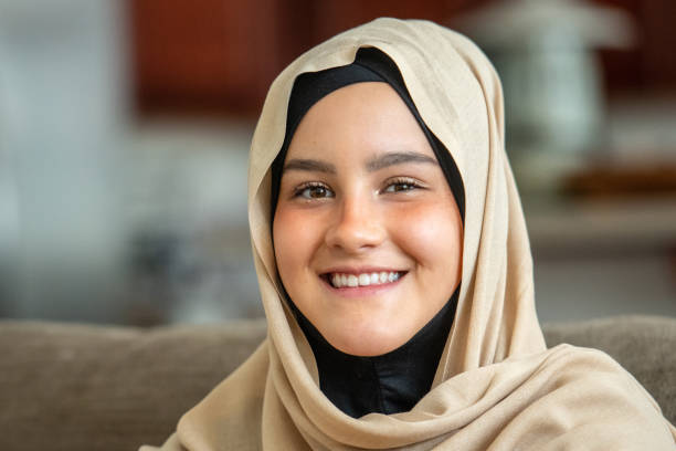 istock Smiling young muslim woman looking at the camera 1066655788