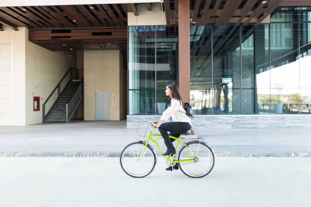 istock Entrepreneur Traveling On Cycle In City 1066659648