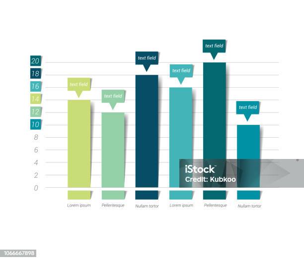 Flat Chart Graph Simply Color Editable Infographics Elements Stock Illustration - Download Image Now