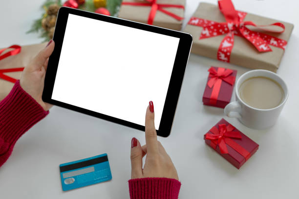 istock Shopping online with a credit card 1066675620