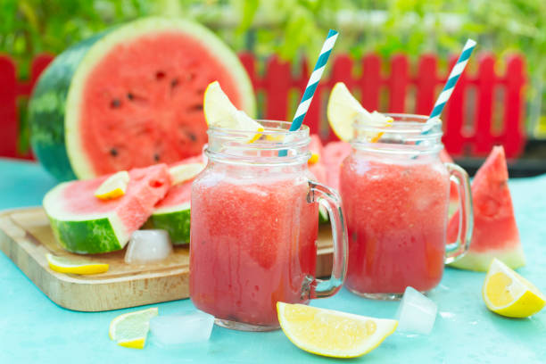 istock Watermelon and watermelon juice 1066680266