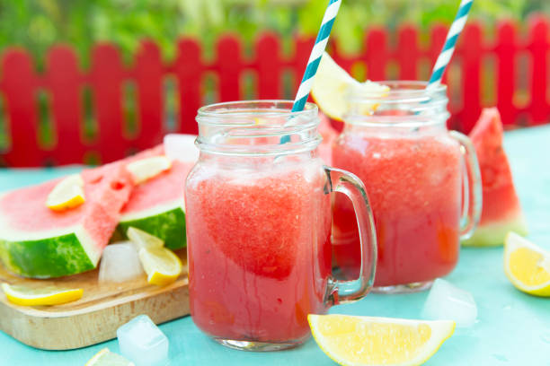 istock Watermelon and watermelon juice 1066680654