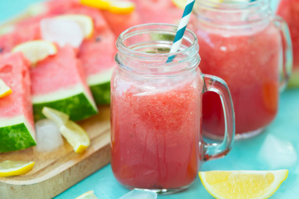 istock Watermelon and watermelon juice 1066680700