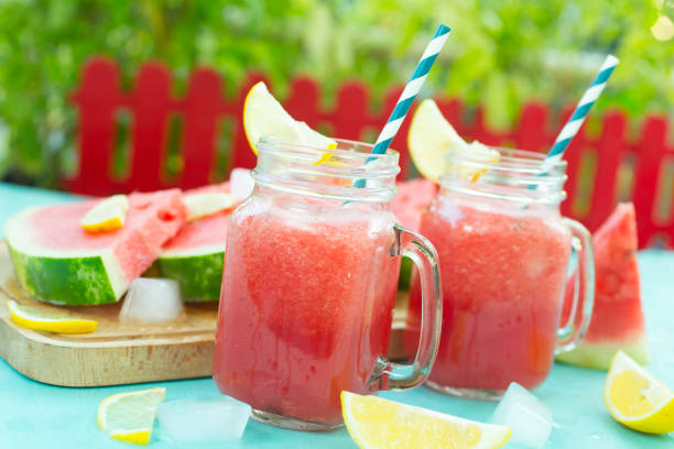 istock Watermelon and watermelon juice 1066680764