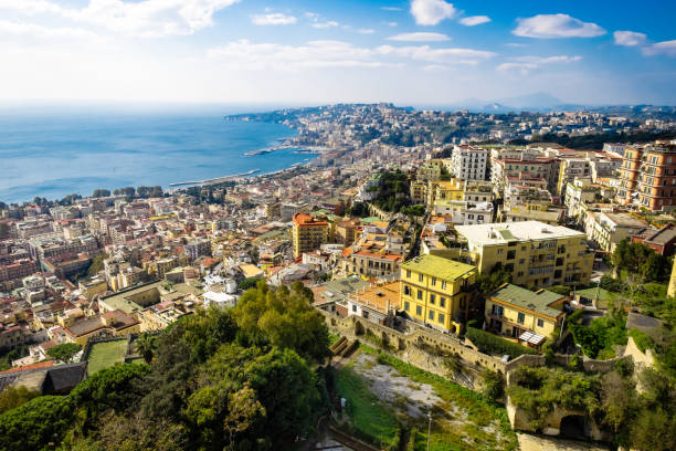 istock Aerial view from hilltop over Naples, Italy. 1066682398