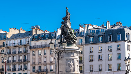 Detail of Girondins Monument on Place des Quinconces; Bordeaux
