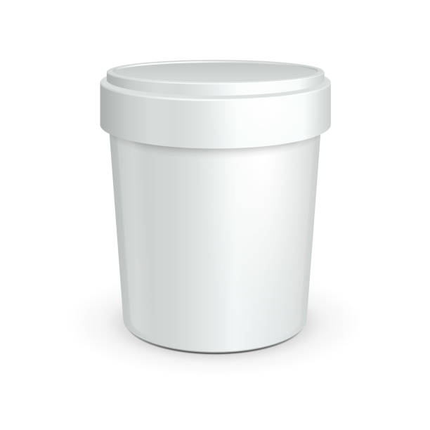 istock White Tub Food Plastic Container For Dessert, Yogurt, Ice Cream, Sour Cream Or Snack. Ready For Your Design. Product Packing 1066697394