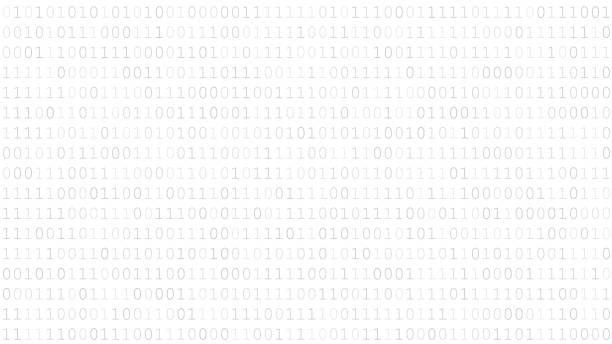 Background of zeros and ones Background of zeros and ones in white and gray colors light grey color code stock illustrations