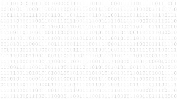 Background of zeros and ones Background of zeros and ones in white and gray colors binary code data coding digital display stock illustrations