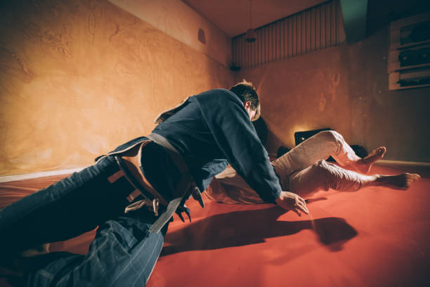 istock Martial arts fight at the gym 1066703462