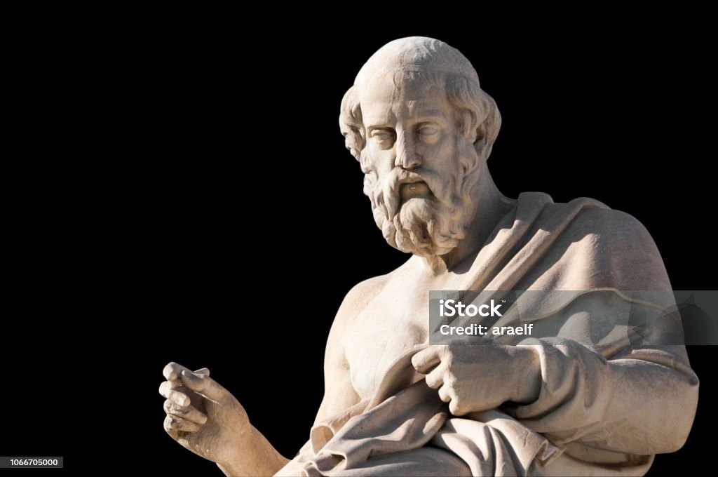 classic statues Plato close up classic statue of Plato from side close up, academy of Athens Plato - Philosopher Stock Photo