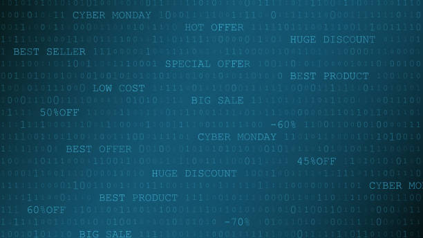 istock Cyber Monday background of zeros and ones 1066705518
