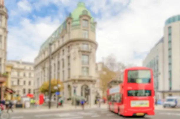 Photo of Defocused background of the Strand in London