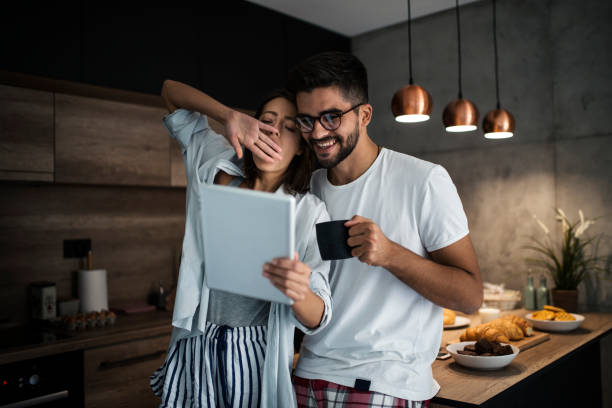 istock A couple enjoying their morning coffee 1066722818