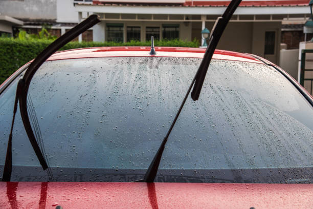 istock Cleaning red car, Automobile washing concept 1066728114