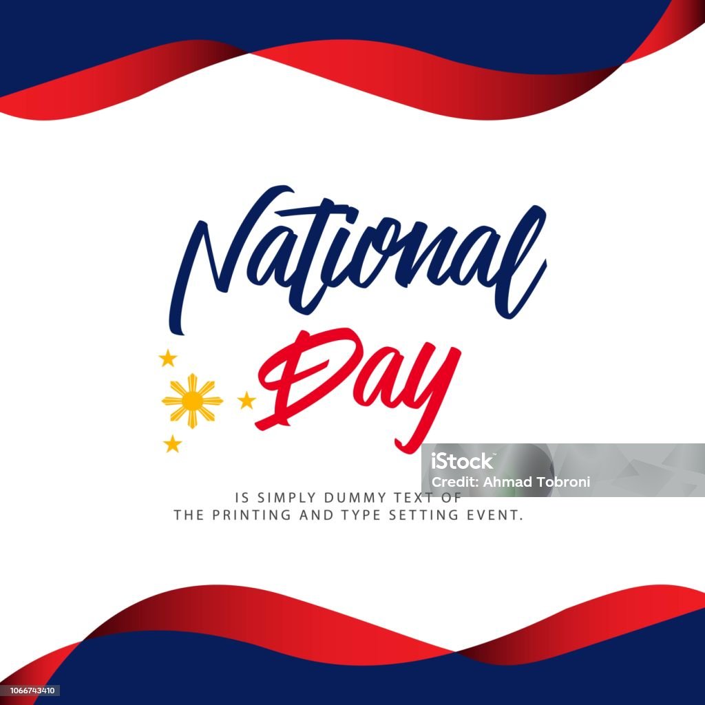Philippines fête nationale vecteur modèle Design Illustration - clipart vectoriel de Philippines libre de droits