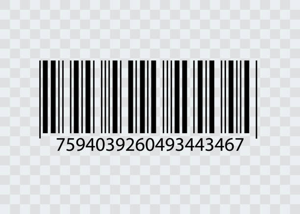 barcode auf transparenten hintergrund isoliert. vektor icon - bar code stock-grafiken, -clipart, -cartoons und -symbole