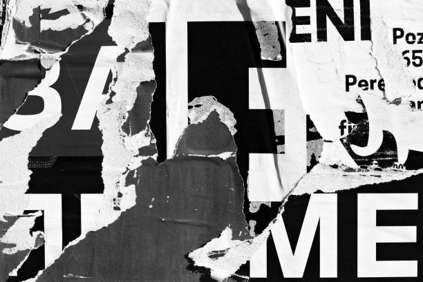 istock Old ripped blank torn paper crumpled creased posters grunge textures backdrop backgrounds placard 1066746818