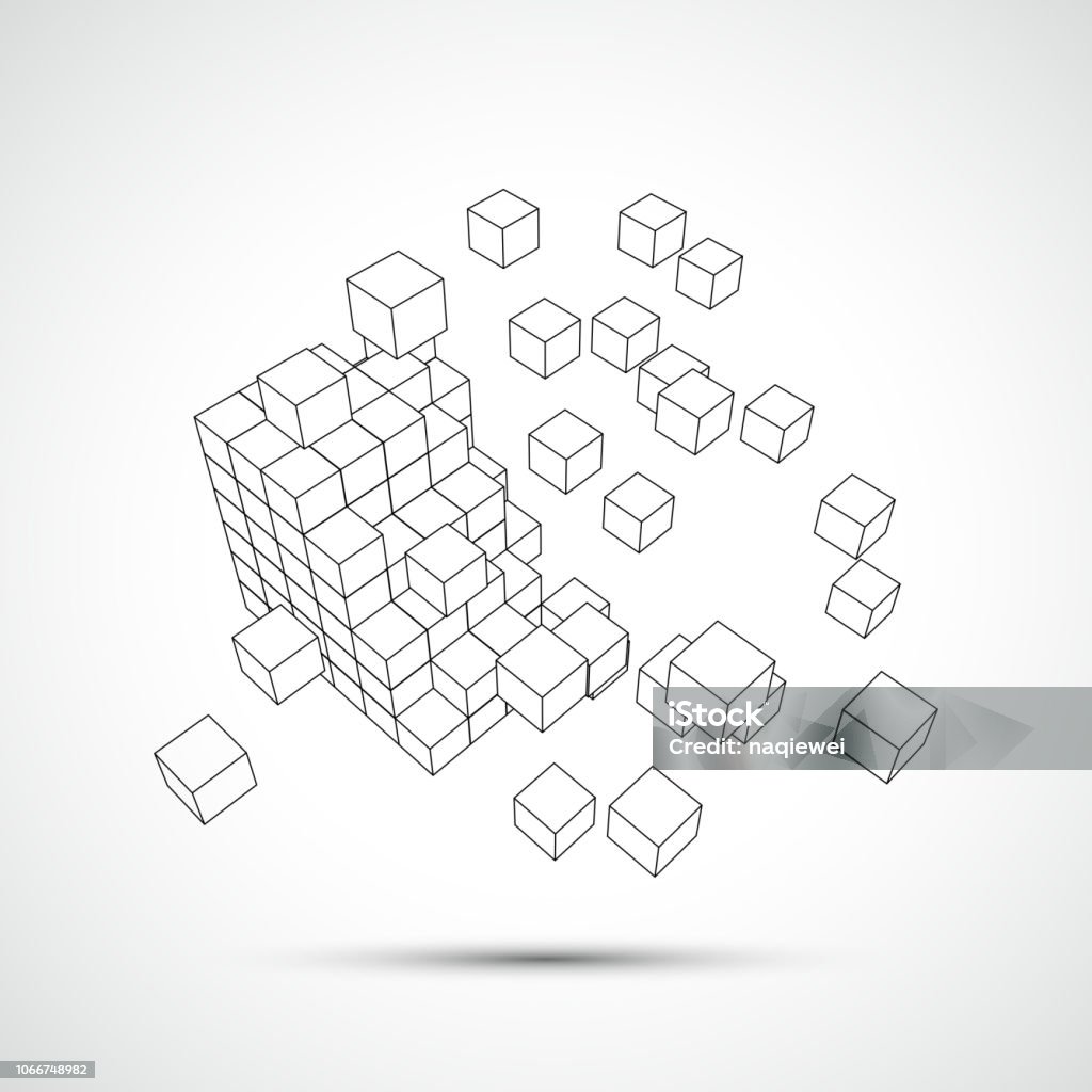 Cube pattern vector Cube Shape stock vector