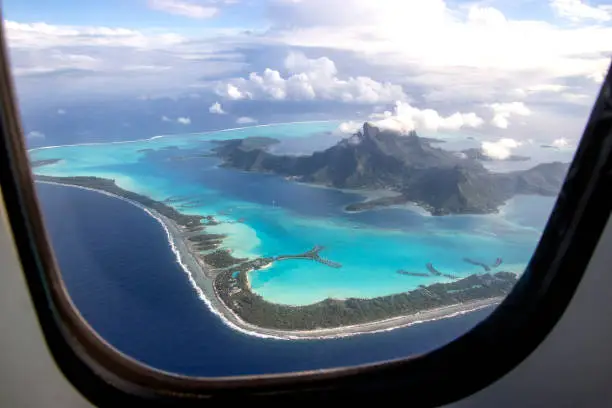 Photo of Bora Bora through the window