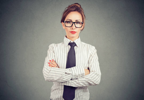 istock Modern businesswoman in glasses 1066760112