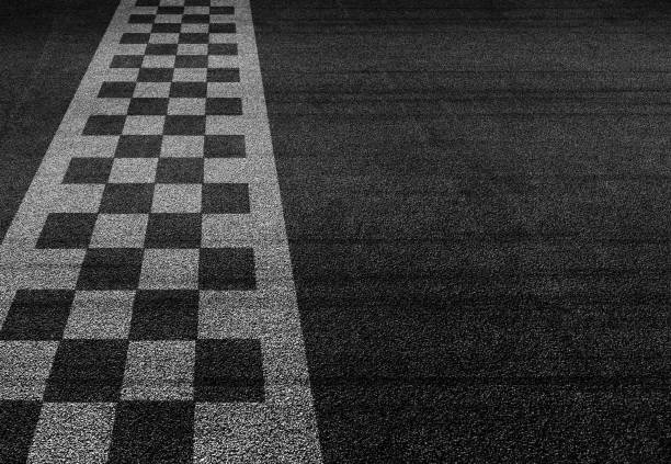 istock Start and finish line racing background top view 1066764884