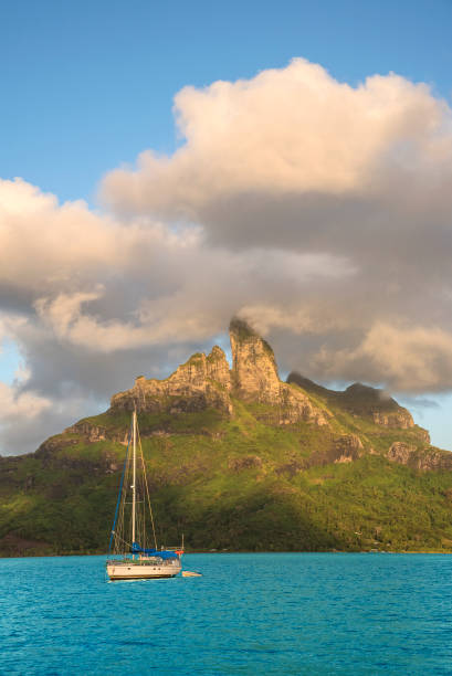 istock Solitary anchorage at Bora Bora 1066767530