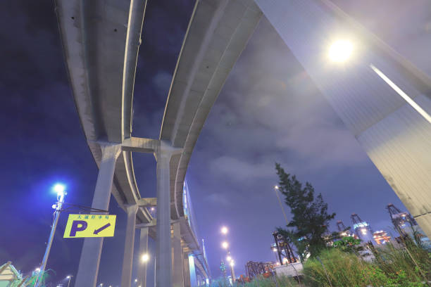 istock a night view of Stonecutter bridge hk 1066769084