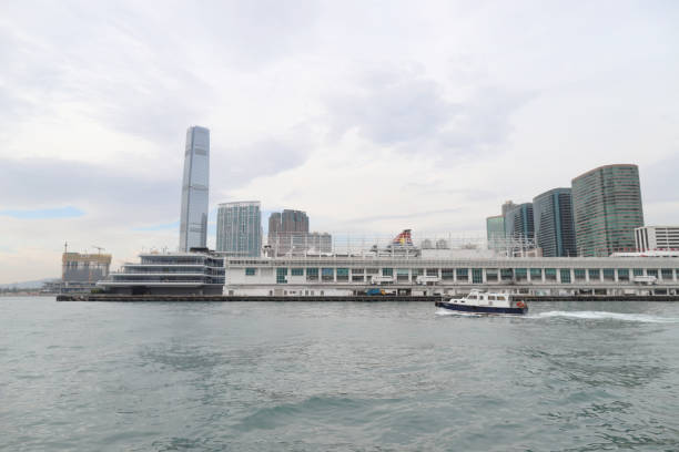 a down town skyscrapers over Victoria Harbour