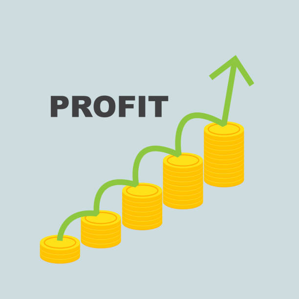 istock Gold Money icon with business profit 1066806730