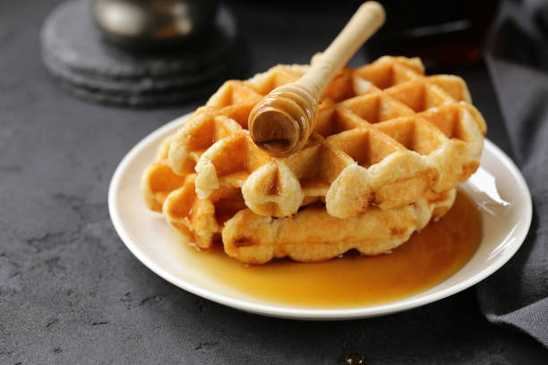 istock sweet waffles with berries 1066816990