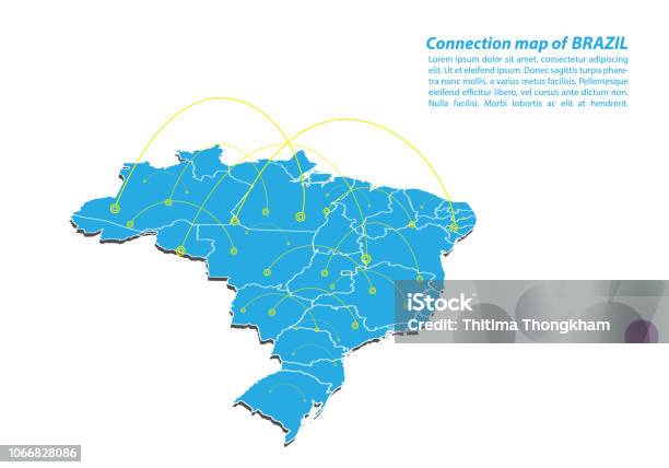 Modern Of Map Connections Network Design Best Internet Concept Stock Illustration - Download Image Now