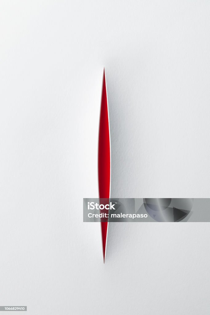 Paper cutting Wound Stock Photo