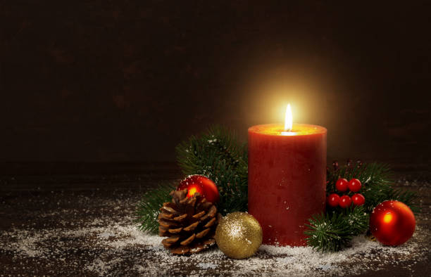 istock ed candle christmas new year decorations 1066829418