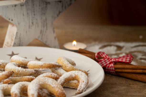 vanilla crescents at the time of advent stock photo