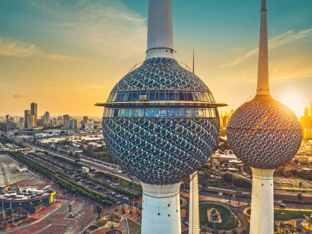 istock Vibrant Sunset over Kuwait City 1066838006