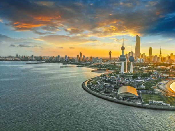 istock Vibrant Sunset over Kuwait City 1066838018