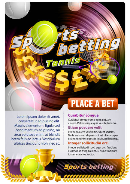 Sports betting tennis Sports betting tennis online tennis betting stock illustrations