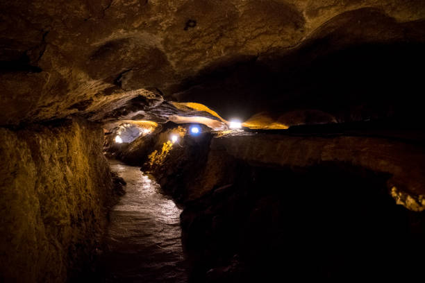 istock tourist landmark underground limestone cave with stalactites and stalagmites 1066843368