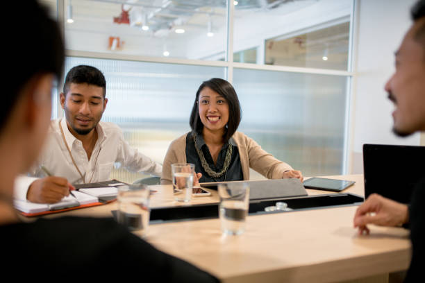 istock Team meeting in a modern share office 1066847916
