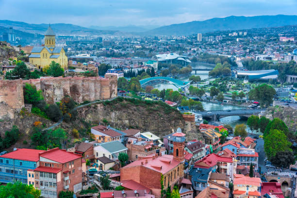 istock Panoramic view of Tbilisi, Georgia 1066851656